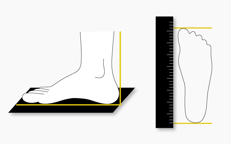 راهنمای اندازه گیری سایز پا برای کتونی