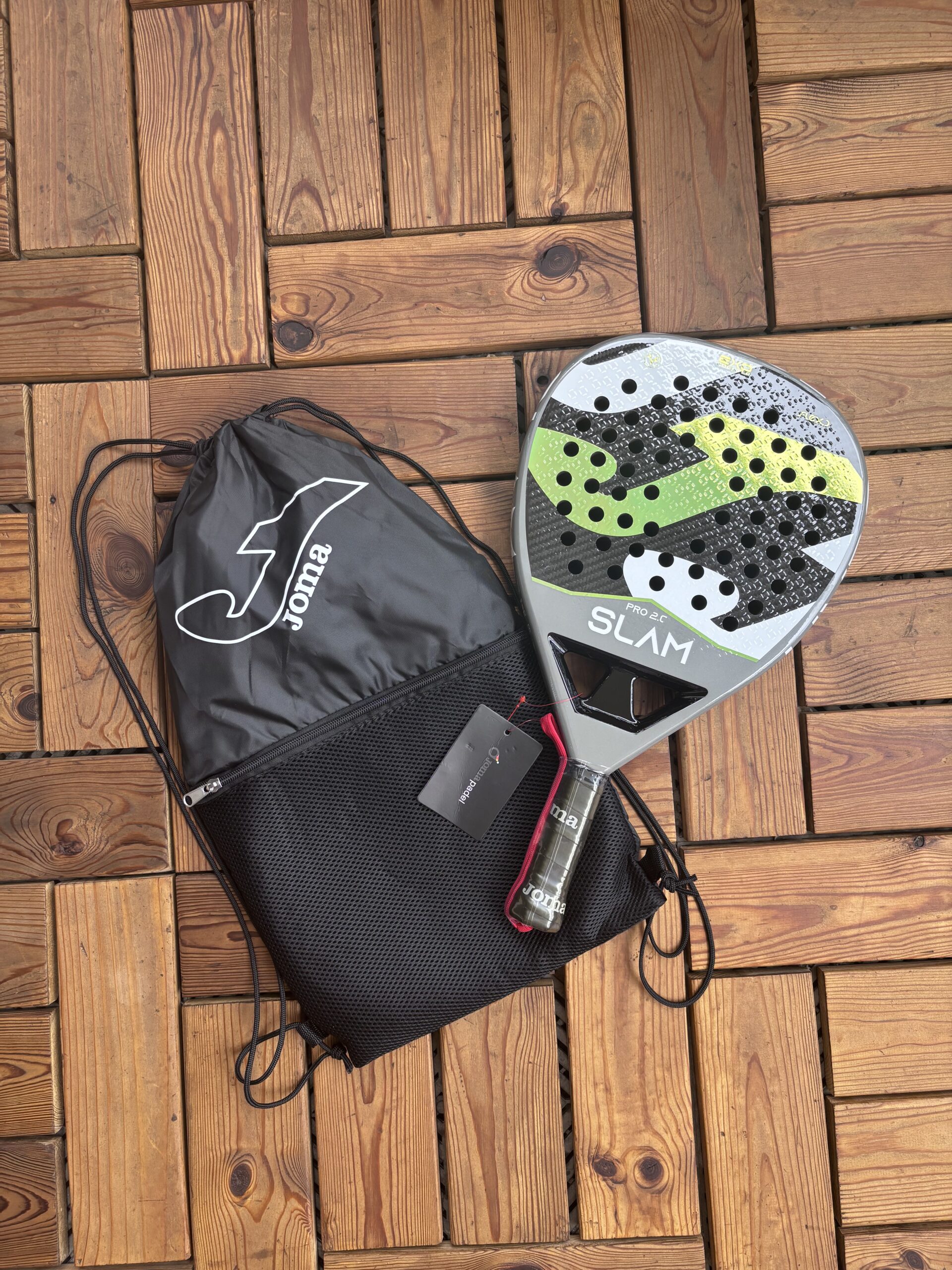 راکت پدل برند جوما مدل Padel racket Slam Pro light gray black 2025 - Image 8